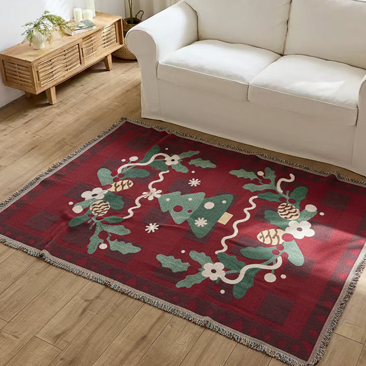 Festive Holiday Themed Throw Blanket