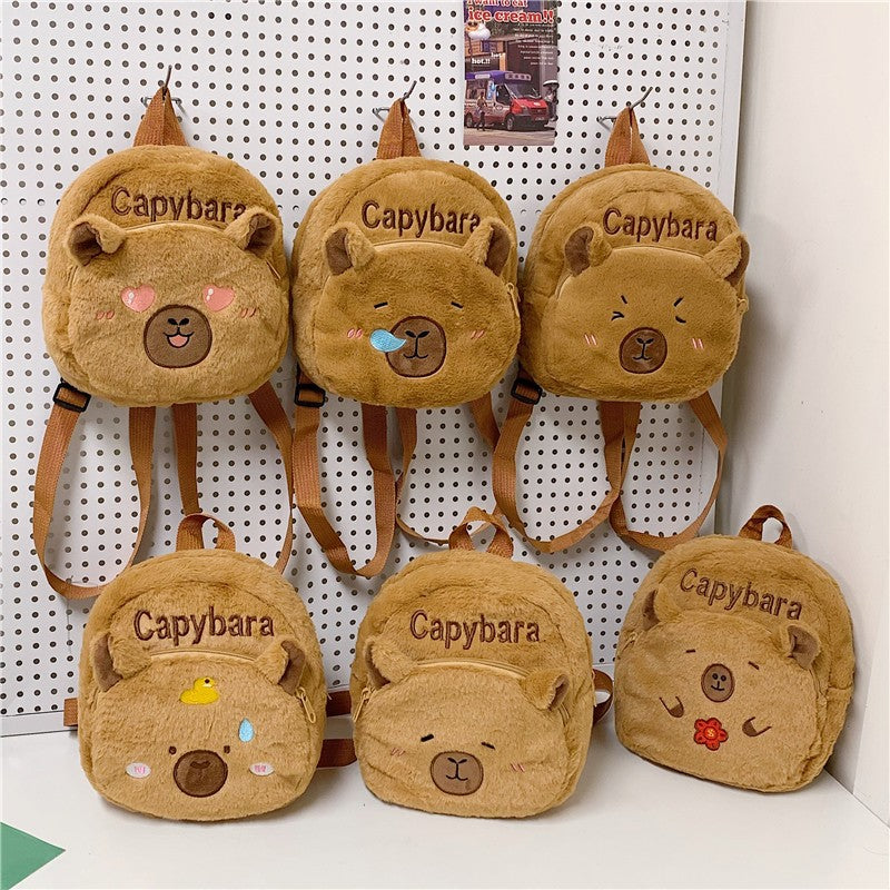 Plush Backpack in Capybara Design Bowlift 1785466535