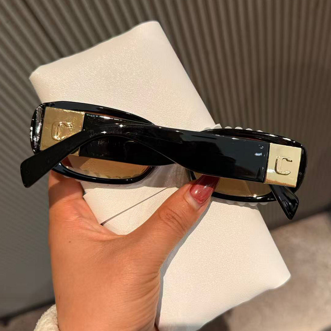 Ladies fashionable sunglasses with luxurious pearl frame Bowlift