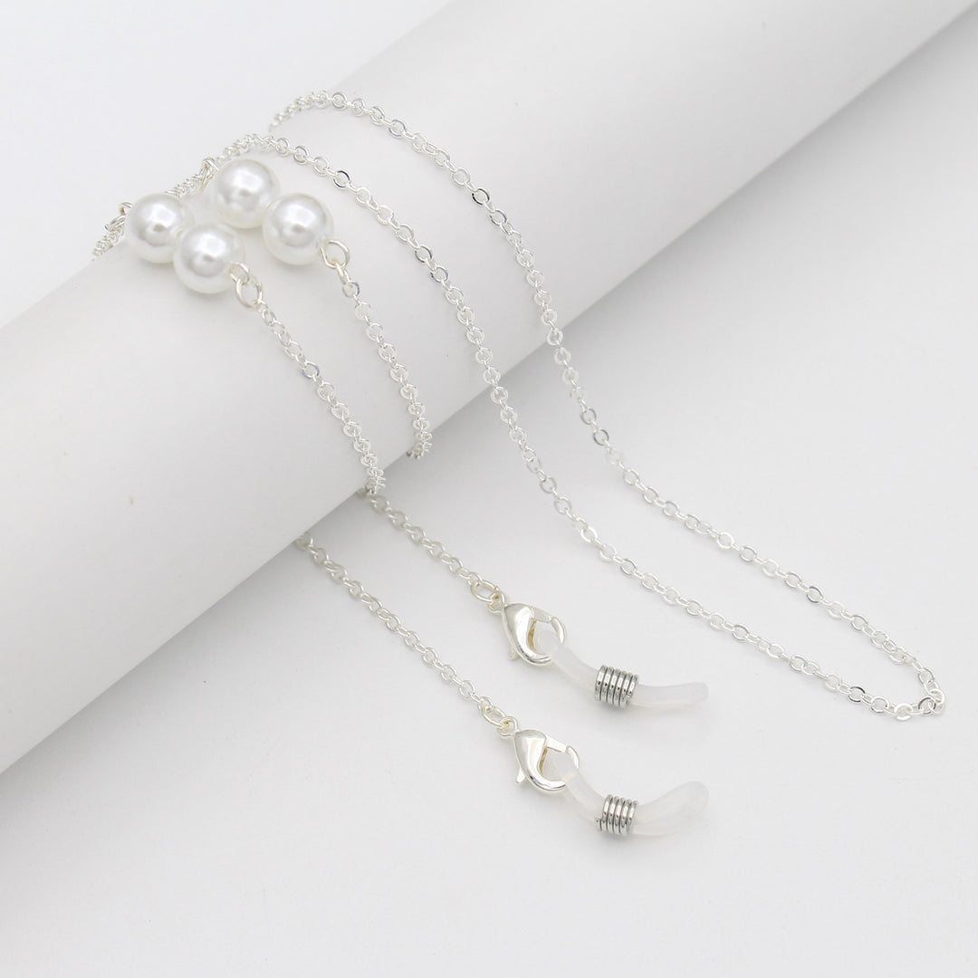 Elegant Pearl-Accented Eyewear Retainer Chain Bowlift