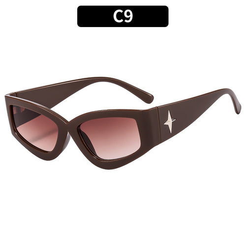 Chic Cat-Eye Sunglasses with Elegant Star Detail