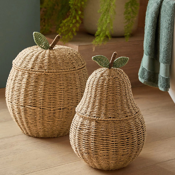 Playful storage basket in the shape of a pear Bowlift