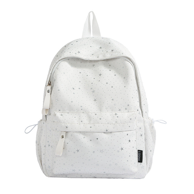 Star-Printed School Backpack
