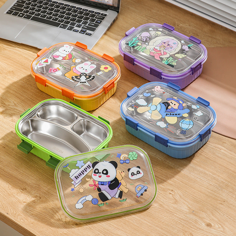 Fun-Themed Multi-Compartment Snack Storage Container