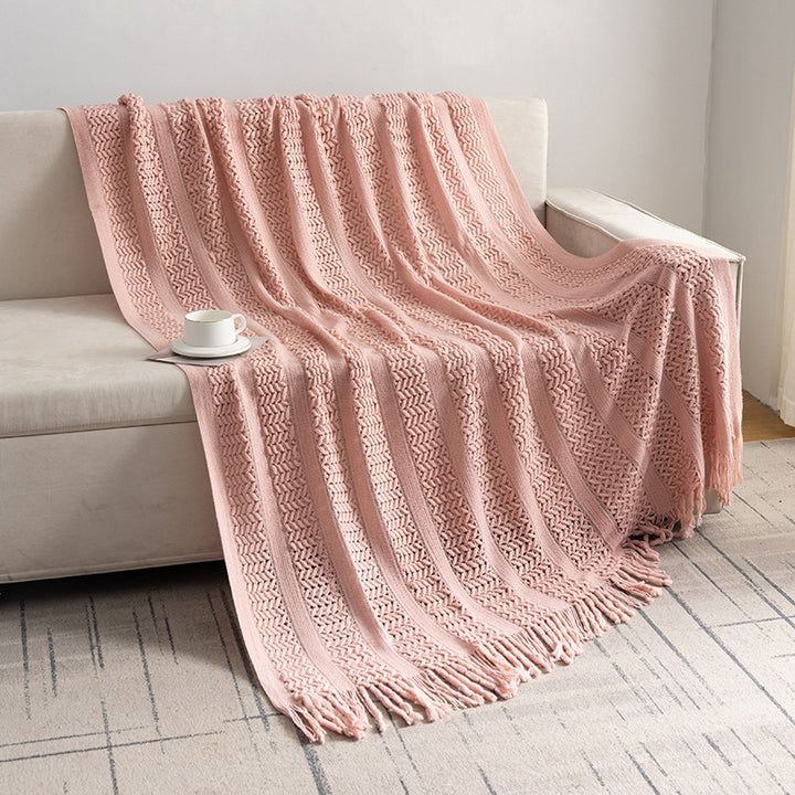 Textured Knit Throw Blanket