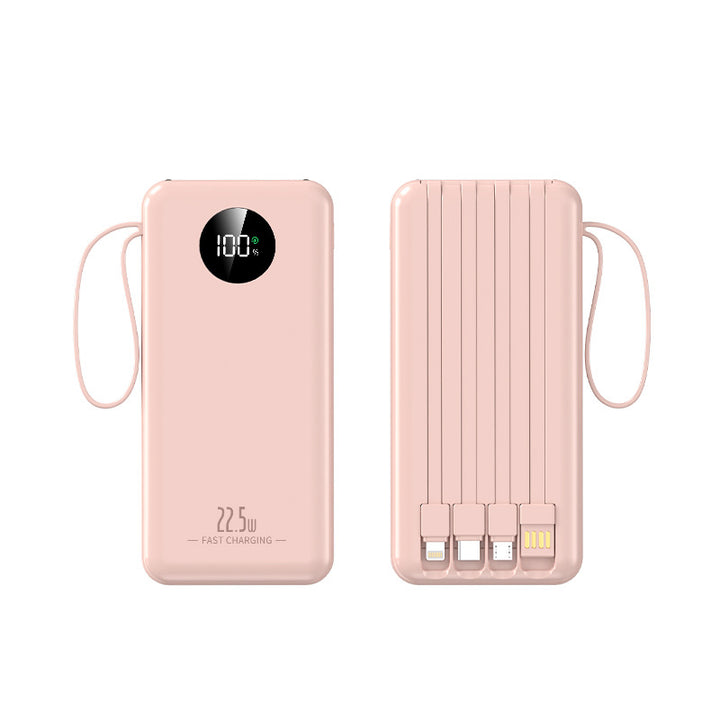 Portable power bank with integrated fast charging function and digital charging display Bowlift