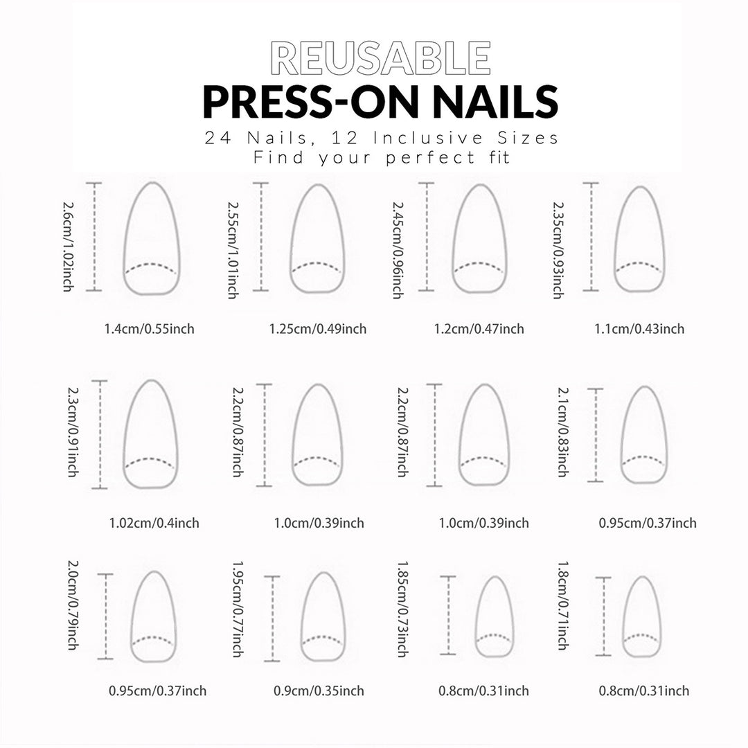 Decorative Floral Press-On Nail Tips Bowlift