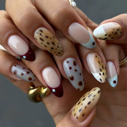 Artful stiletto nails with modern animal motif Bowlift