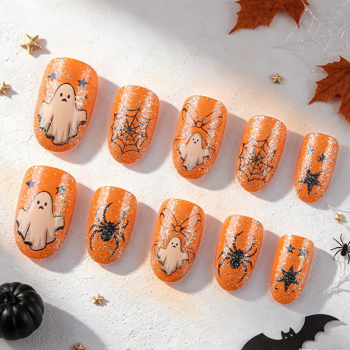 Spooky Themed Glitter Nail Art Set Bowlift
