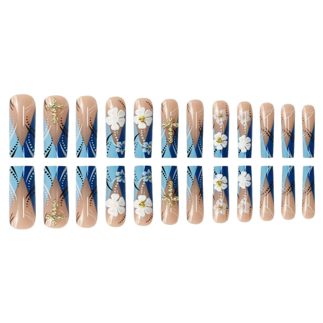 Decorative 3D Floral Nail Art Extensions Bowlift