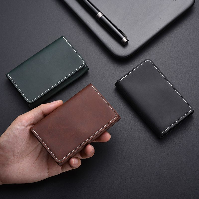 Premium Leather Minimalist Passport Holder Bowlift