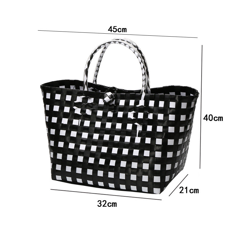 Large Capacity Woven Shopping Tote Bowlift