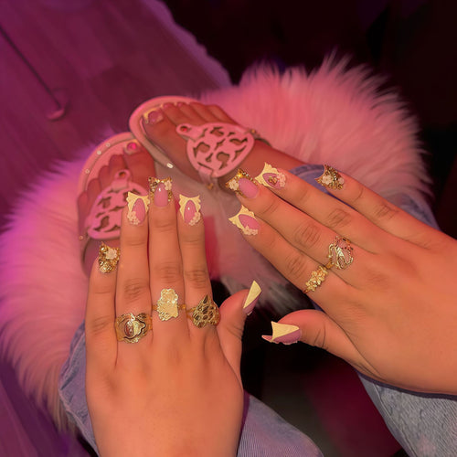 Luxury Decorative Press-On Nail Set Bowlift