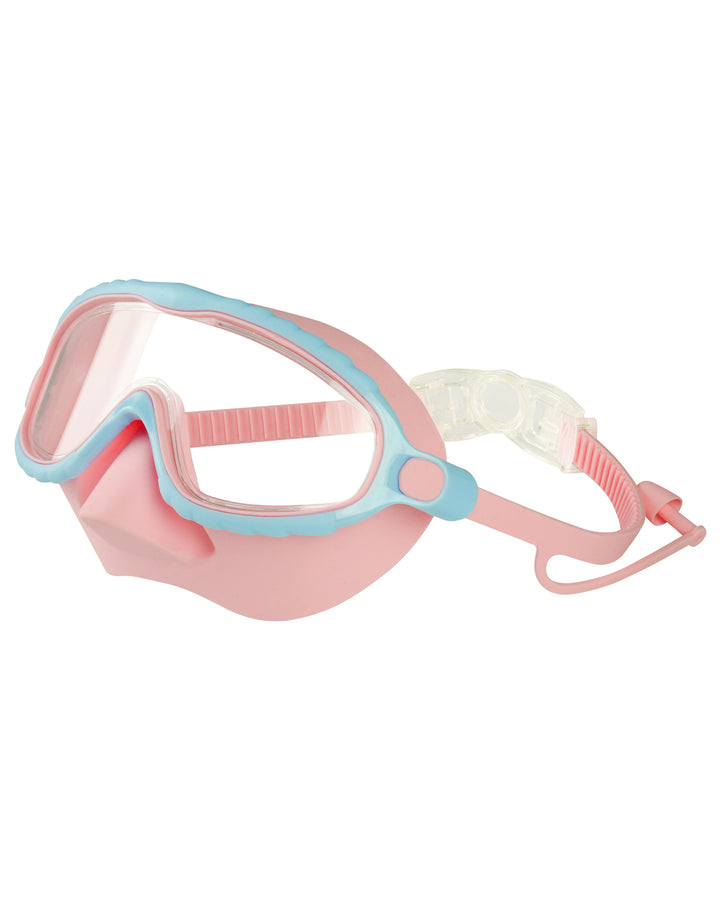Swimming mask with adjustable comfort and clear field of vision Bowlift