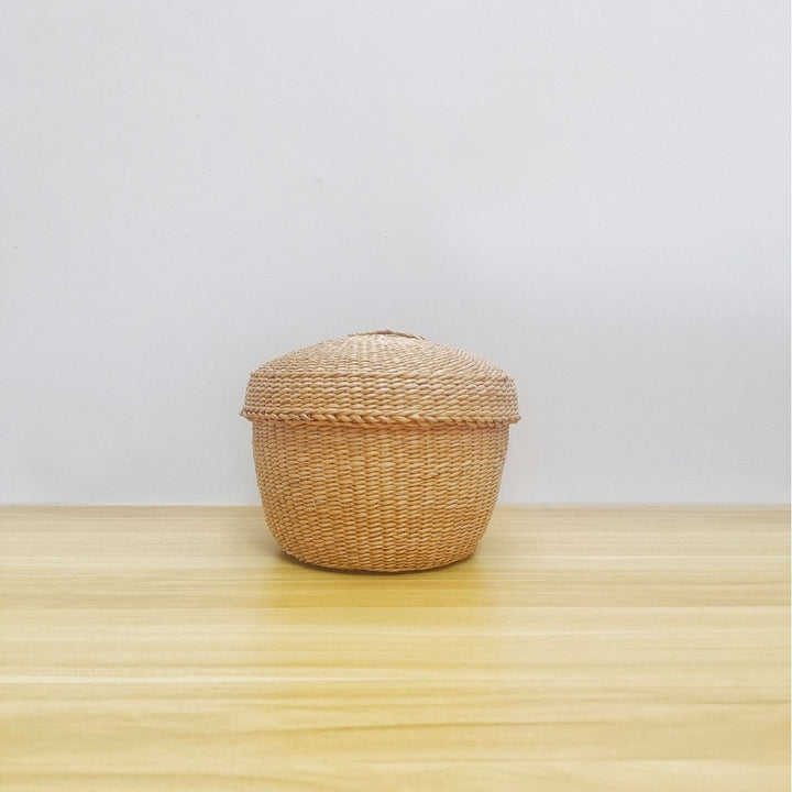 Handcrafted Natural Fiber Storage Basket Bowlift