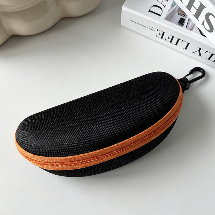 Hard-Shell Protective Sunglasses and Prescription Glasses Case with Zipper and Carabiner Bowlift
