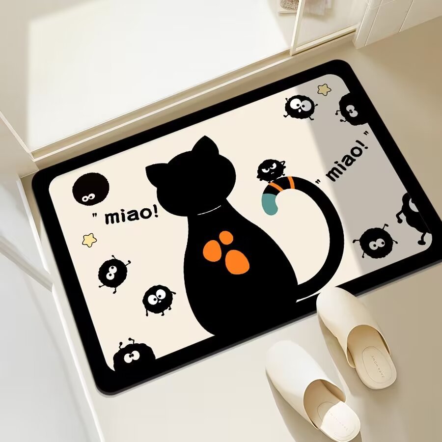 Fun Cat-Themed Bathroom Mat Bowlift