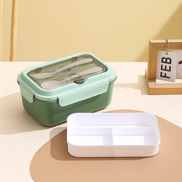 Leakproof Compartmentalized Kids Bento Lunchbox with Removable Round Soup Bowl and Utensil Storage Bowlift