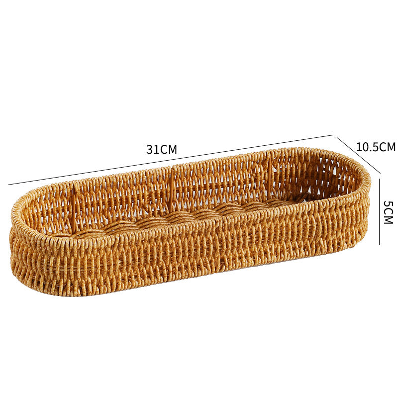 Oval Woven Storage Tray Bowlift