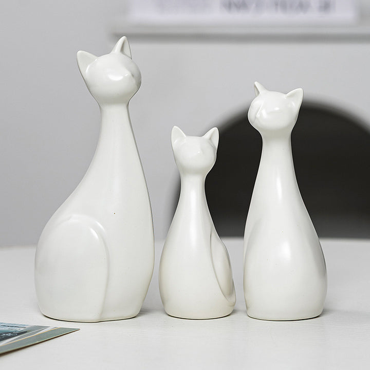 Decorative Ceramic Cat Bowlift