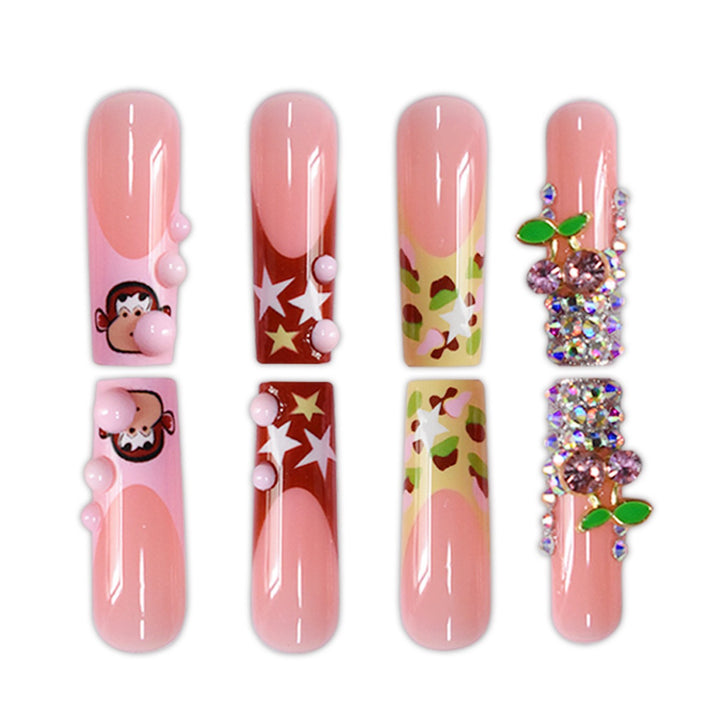 Creative Themed Press-On Nail Art Extensions Bowlift