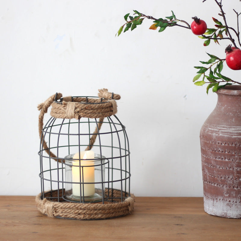 Decorative lantern made of metal and glass Bowlift