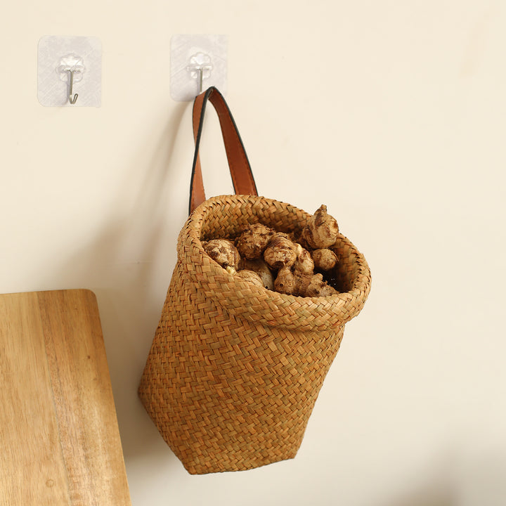 Unisex Handwoven Decorative Basket with Practical Handles Bowlift