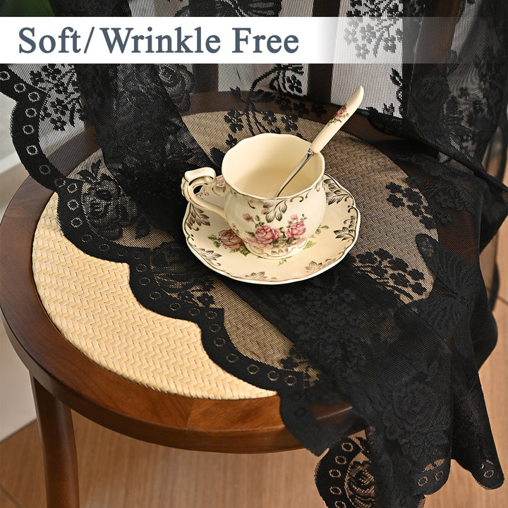 Floral Lace Window Curtain