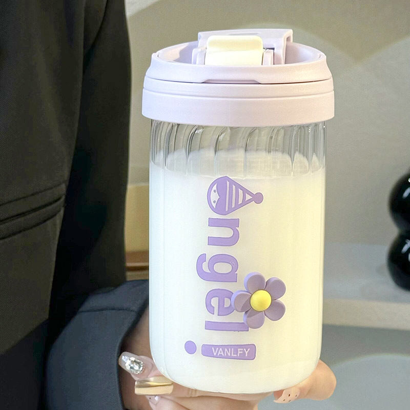 Ladies' insulated drink container with cheerful flower design Bowlift