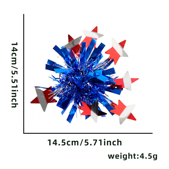 Women's nan metallic confetti pom pom hair clip with secure alligator grip Bowlift