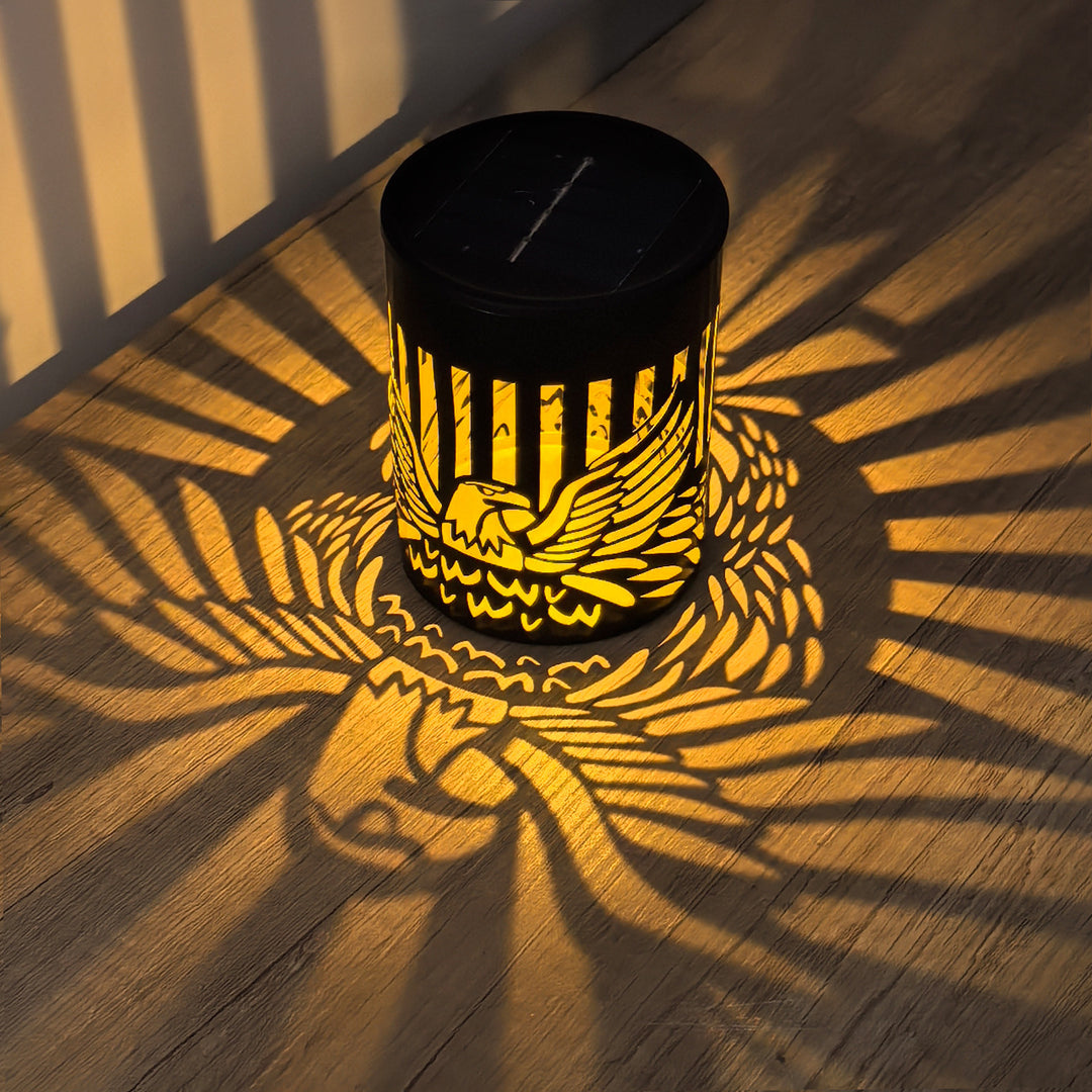 Ornate Filigree Solar Projection Table And Pathway Light Bowlift