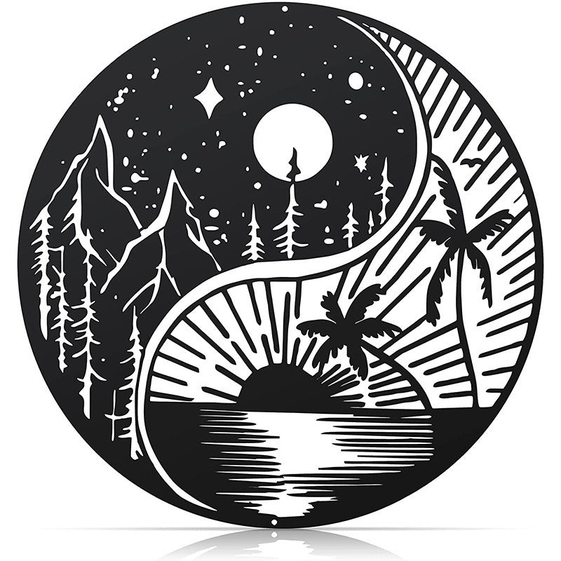 Black Metal Wall Art Home Decor | Bowlift