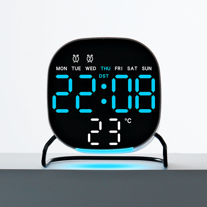 Digital Multi-Function Alarm Clock with Large LED Display Bowlift