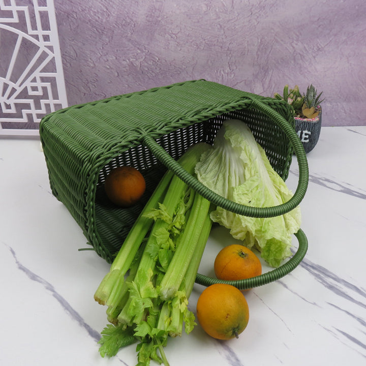 Natural Woven Market Basket Bowlift