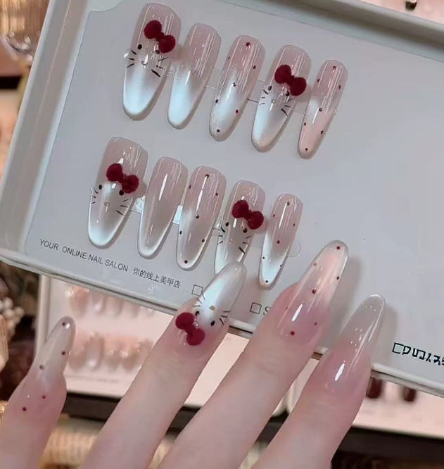 Decorative Floral Press-On Nail Art Bowlift