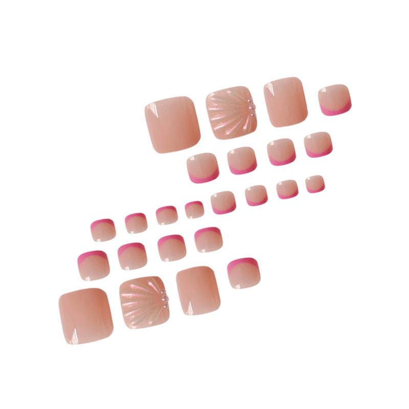 Decorative Press-On Toe Nail Art Bowlift