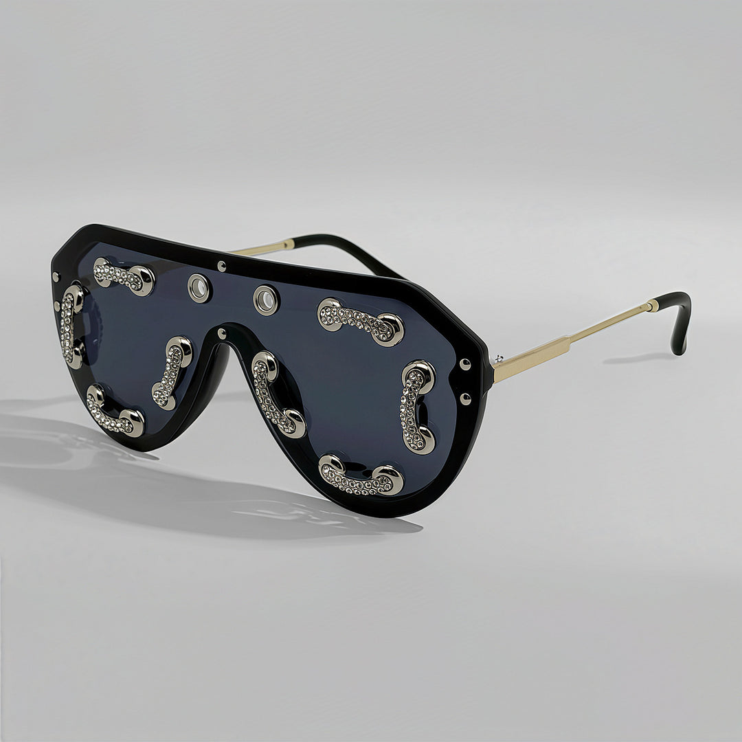 Women's extravagant designer sunglasses with sparkling accents Bowlift