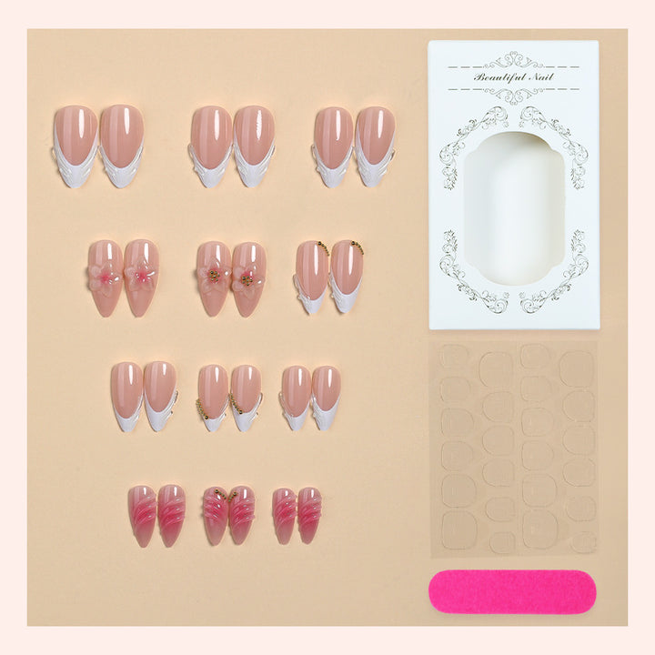 Decorative Premium Press-On Nail Art Set Bowlift