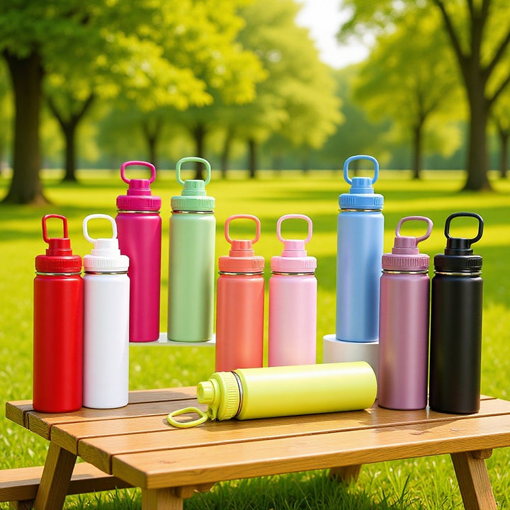 Insulated Stainless Steel Sport Water Bottle with Wide-Mouth Flip Cap Bowlift