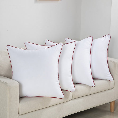 Premium square throw pillow inserts with piped edge and hypoallergenic hollow-fiber fill Bowlift