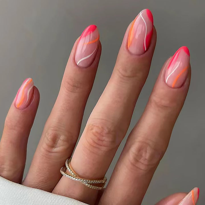 Artificial nails with floral minimalism Bowlift