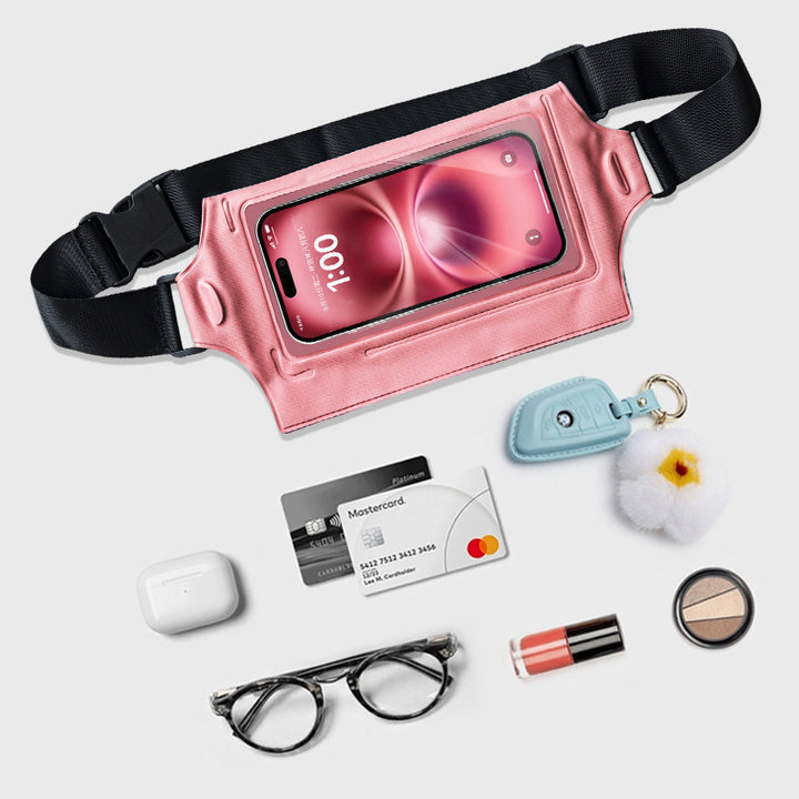 Running belt bag with waterproof phone holder Bowlift