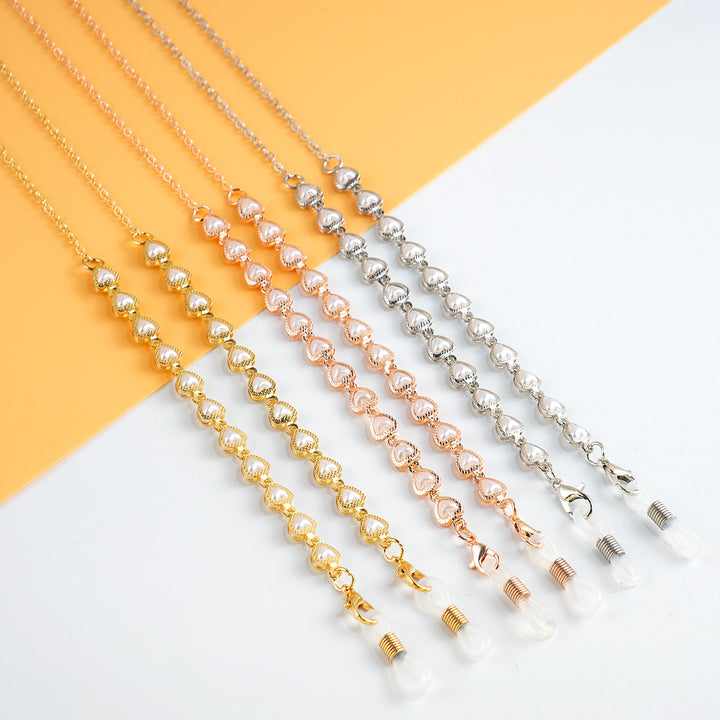 Elegant Pearl-Linked Eyewear Chain Bowlift