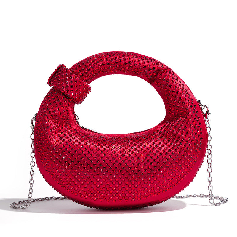 Chic Rhinestone-Embellished Handbag Bowlift