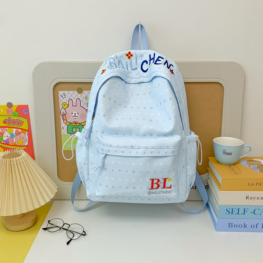 Star-Embellished Casual Backpack