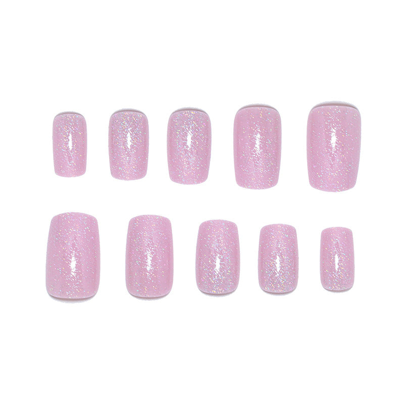 Glittery Acrylic Press-On Nail Set Bowlift