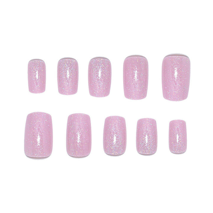 Glittery Acrylic Press-On Nail Set Bowlift