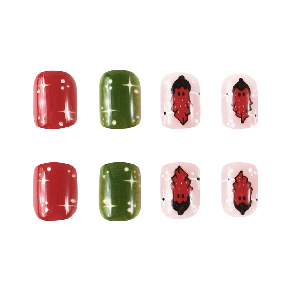 Holiday-Inspired Press-On Nail Art Bowlift