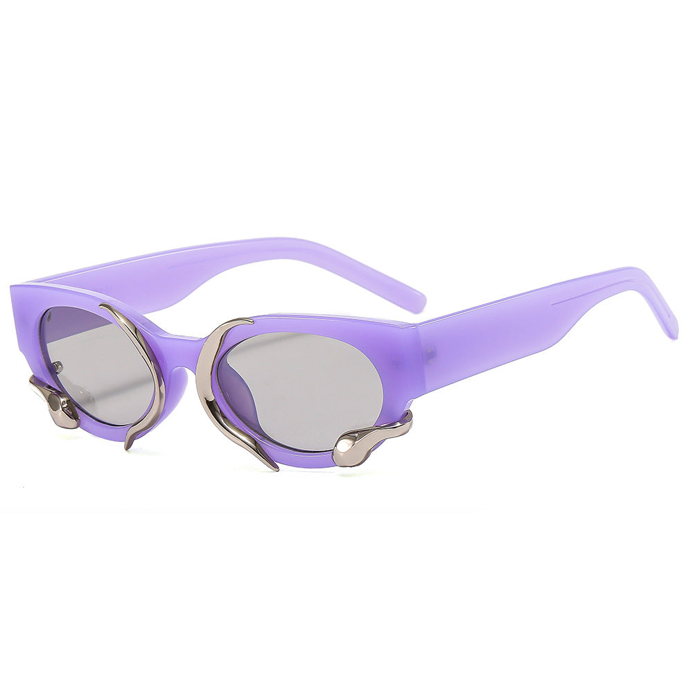 Women's designer sunglasses with a unique, sculptural frame Bowlift