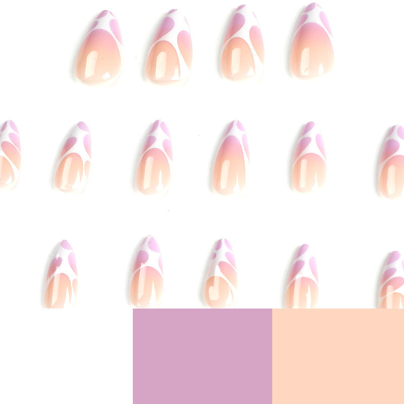 Artistic stiletto nails with modern marble pattern Bowlift